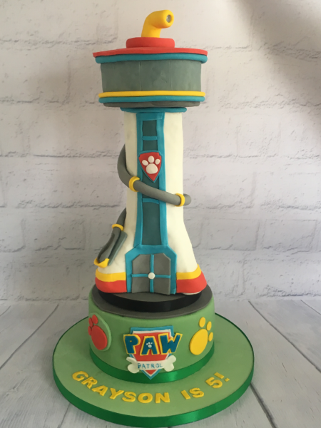 Paw-Patrol-lookout-tower-cake