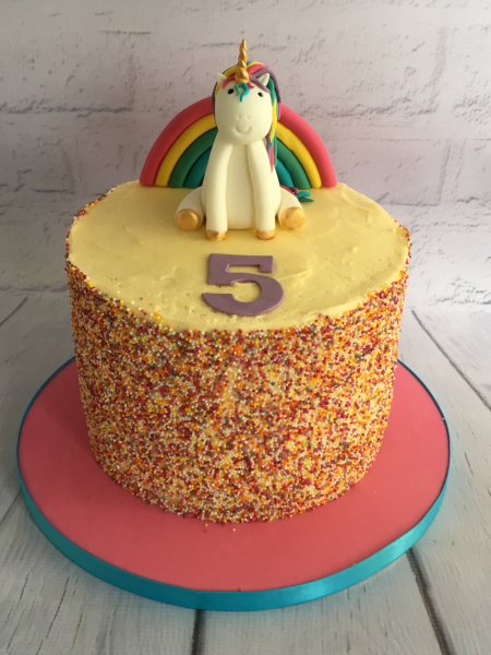 Unicorn-rainbow-and-sprinkles-cake