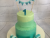 Blue-and-Green-ombre-buttercream-cake-with-train