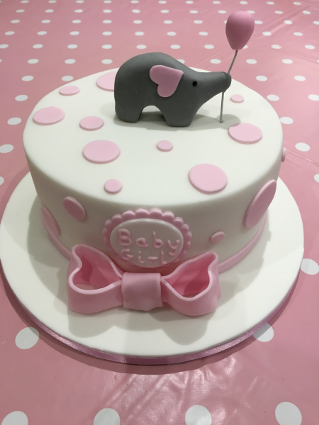 Elephant-baby-girl-shower-cake