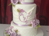 Purple-roses-wedding-cake
